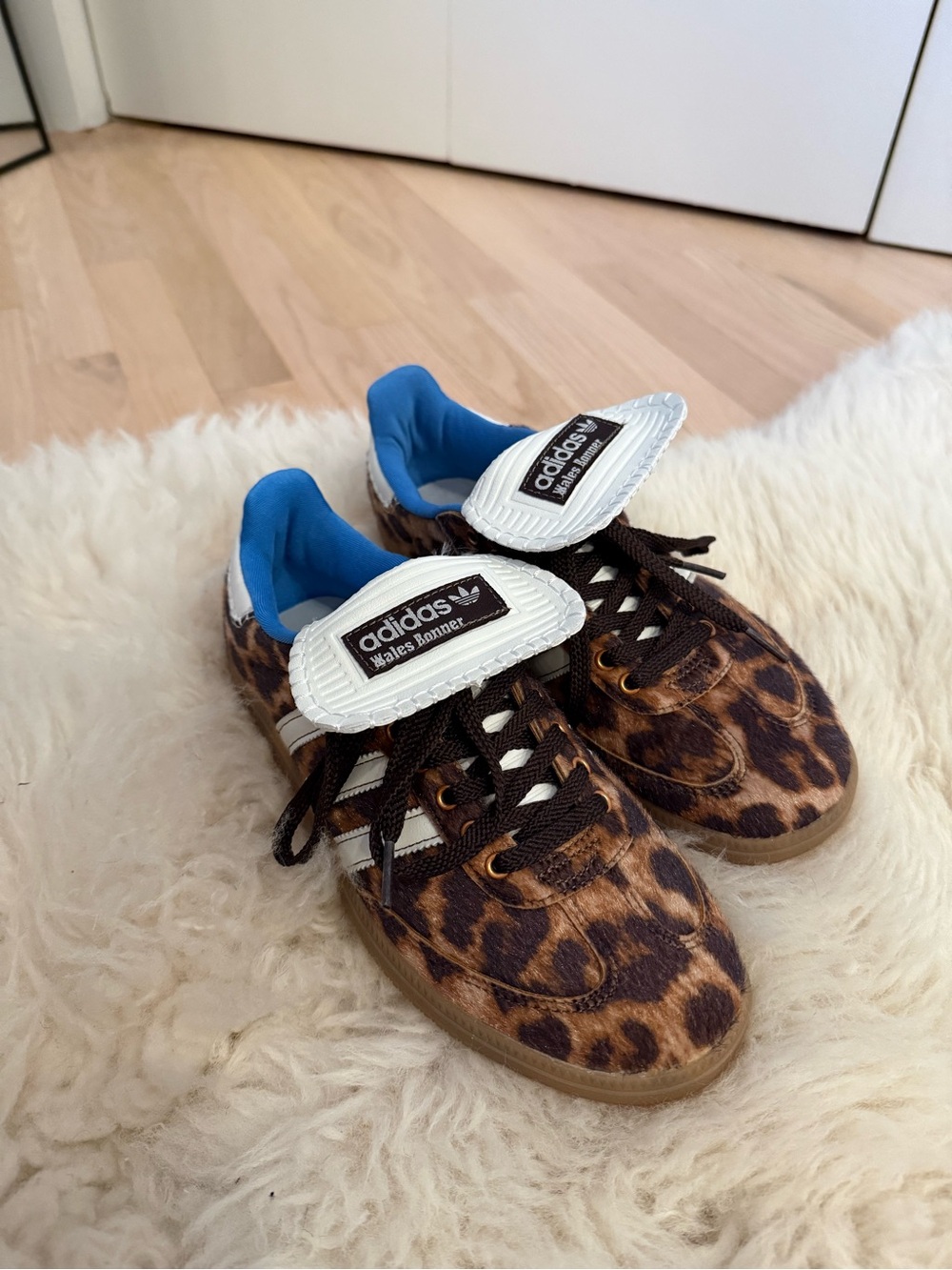 Adidas x Wales Bonner Leopard Print Animal Hair Sneakers NEVER WORN